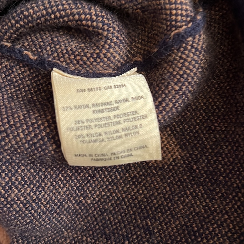 New Sexy Low Back Sweater Dress Blue Brown Cheetah Leopard Print M - Picture 10 of 12